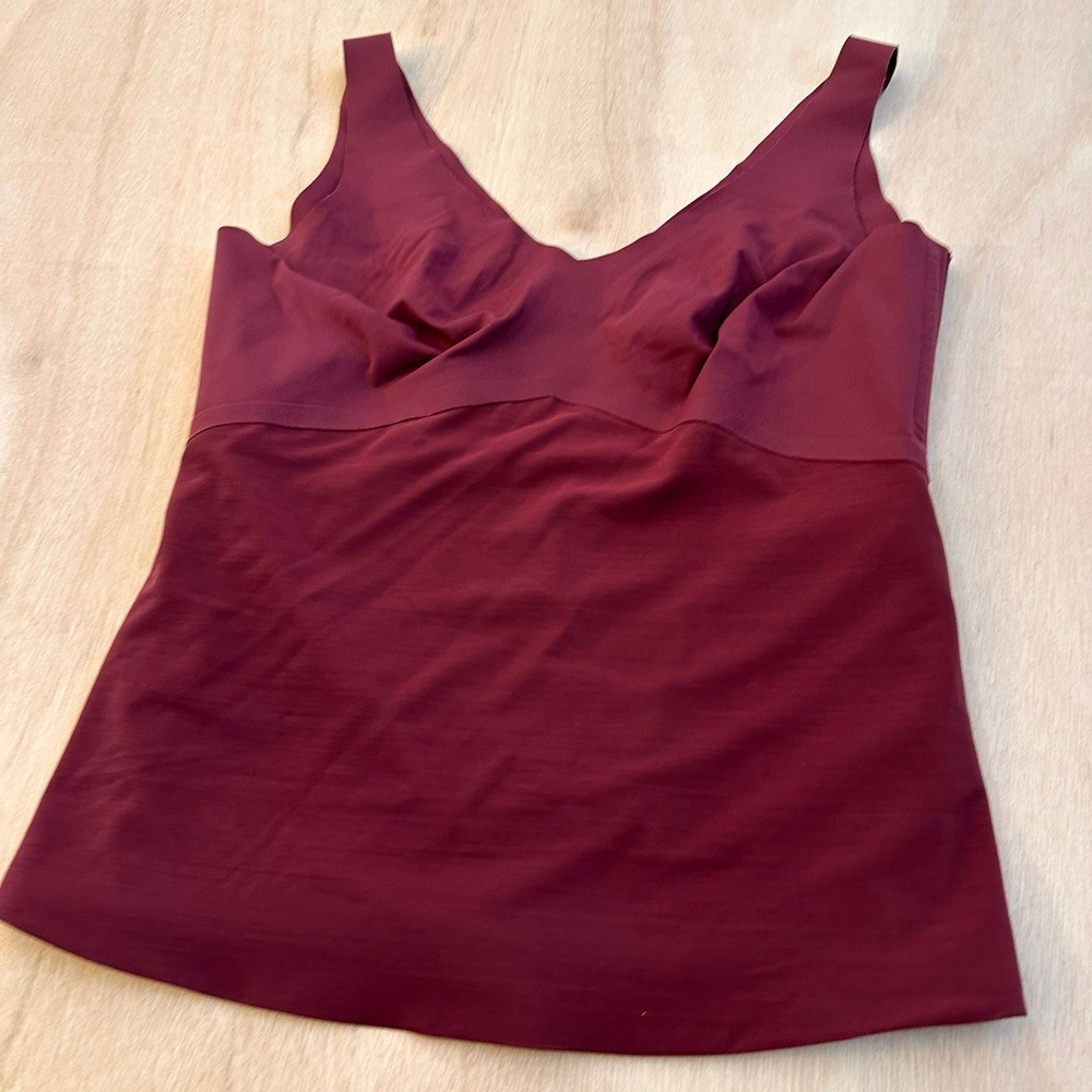Honeylove LiftWear Cami Women XL Fig Burgundy Shaping Tank Top Wire-Free Bra - Picture 2 of 6